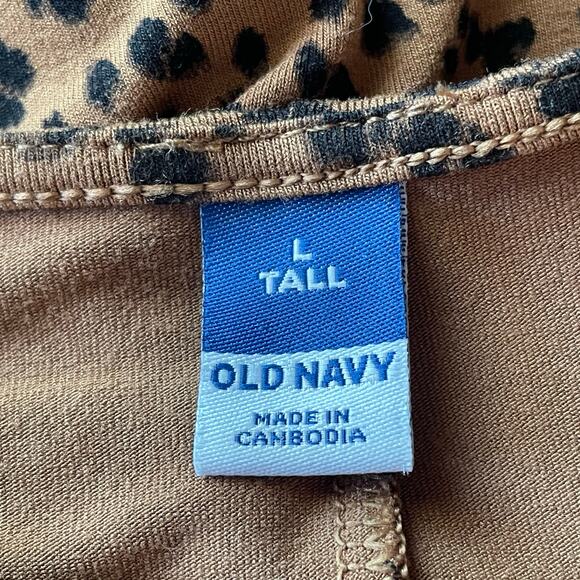 Old Navy Knit Sheath Dress Leopard Print LG Tall Long Sleeves Fall Casual Work - Picture 7 of 8